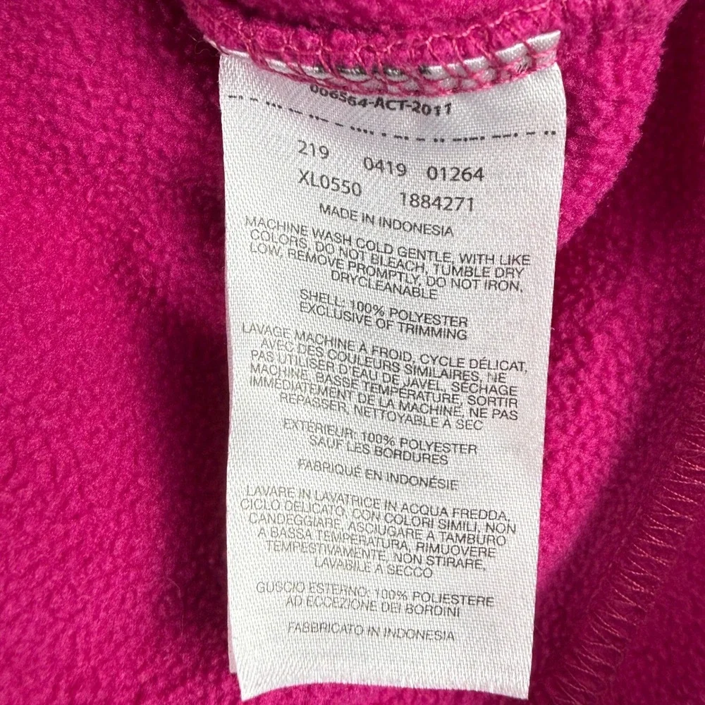 Columbia Womens XL Fleece Quarter Zip Pullover Pink Purple Colorblock XL - Picture 4 of 7